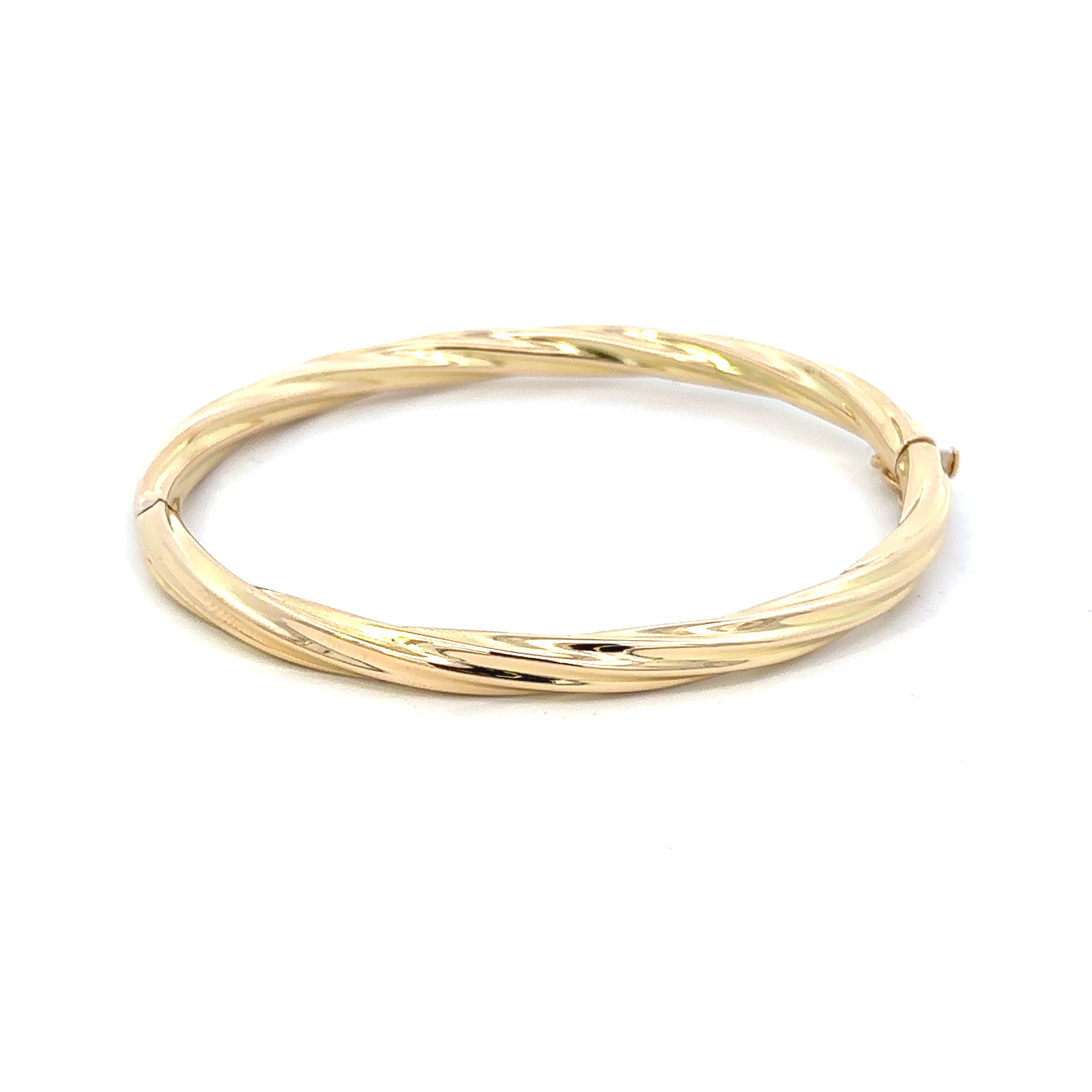 Braded Design Lady's Bangle 18K Gold