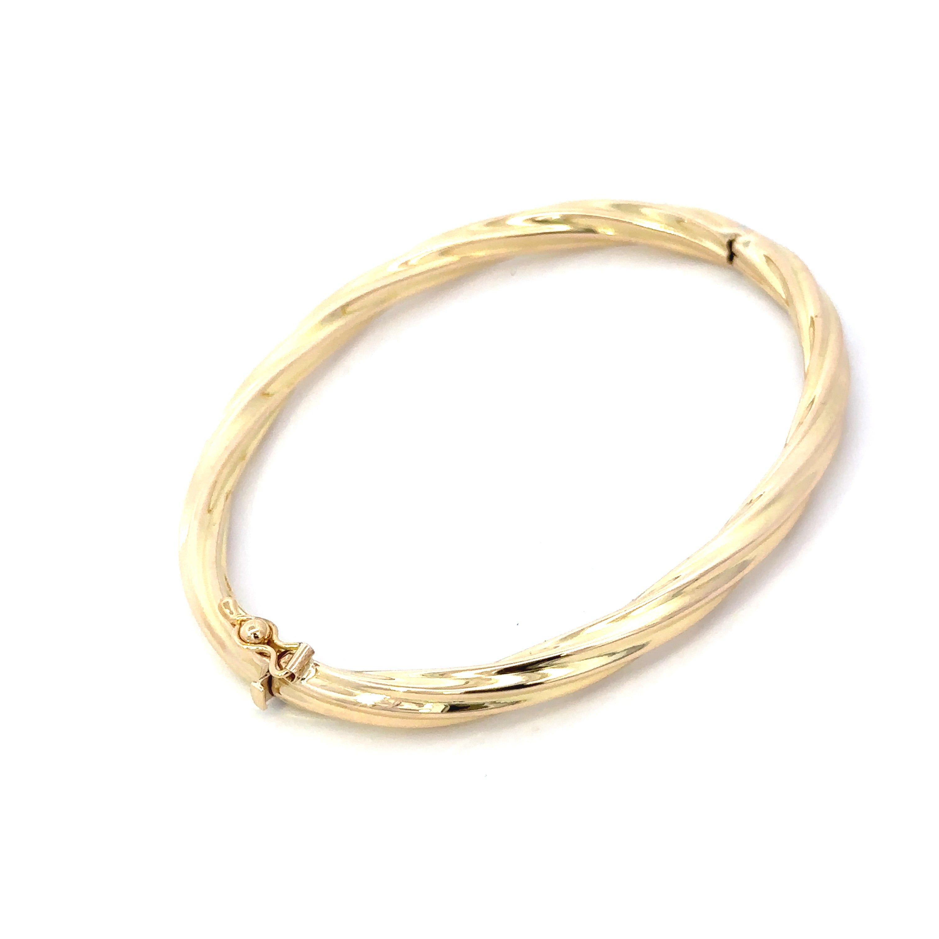 Braded Design Lady's Bangle 18K Gold