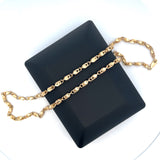 Solid Gold 10K Bullet Chain 4mm