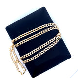 Chaîne gourmette à facettes en or 10 carats 4 mm