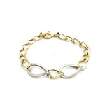 Bracelet à maillons bicolores, or 10 carats