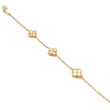 Bracelet petit trèfle en or 18 carats pour femme