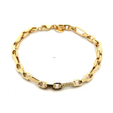 Bracelet pour femme en or 10 carats avec lien Medusa