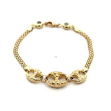 Bracelet Gucci Puff Large en or jaune 10 carats pour femme