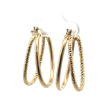 Boucles d'oreilles créoles Irene en or 10 carats