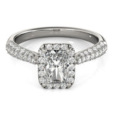 Bague de fiançailles taille émeraude - Anabelle