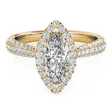 Bague de fiançailles taille marquise - Anabelle