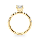 Bague de fiançailles en diamant taille émeraude - Omega