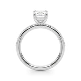 Bague de fiançailles en diamant taille émeraude - Omega