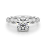 Bague de fiançailles en diamant rond brillant - Omega