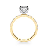 Bague de fiançailles en diamant rond brillant - Omega