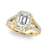 Bague de fiançailles taille émeraude - Maya