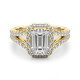 Bague de fiançailles taille émeraude - Maya