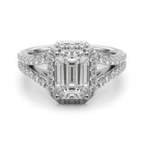 Bague de fiançailles taille émeraude - Maya