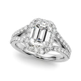 Bague de fiançailles taille émeraude - Maya
