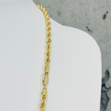 Chaîne corde en or 18 carats 4MM