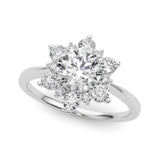 Bague de fiançailles taille brillant rond - Floria