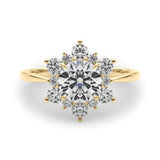 Bague de fiançailles taille brillant rond - Floria