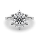 Bague de fiançailles taille brillant rond - Floria
