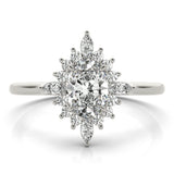 Bague de fiançailles taille ovale - Floria