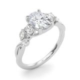 Bague de fiançailles en diamant ovale fantaisie - Marki