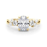 Bague de fiançailles en diamant ovale fantaisie - Marki