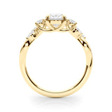 Bague de fiançailles en diamant ovale fantaisie - Marki