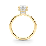 Oval Shape Double Halo Engagement Ring