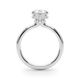 Oval Shape Double Halo Engagement Ring
