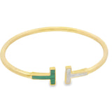 Bracelet Jonc Rose Or 10K