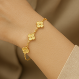 Bracelet femme Mini 5 trèfles en or 18 carats