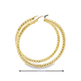Boucles d'oreilles créoles taille diamant, or 10 carats