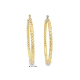 Boucles d'oreilles créoles taille diamant, or 10 carats
