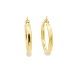 10K Classic Gold Earring Hoops 35mm