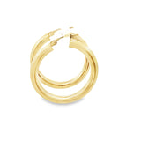 10K Classic Gold Earring Hoops 35mm