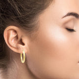 10K Classic Gold Earring Hoops 35mm