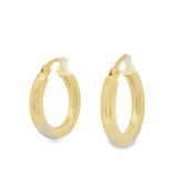 10K Classic Gold Earring Hoops 15mm