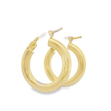10K Classic Gold Earring Hoops 15mm