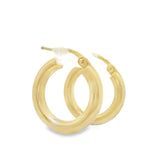 10K Classic Gold Earring Hoops 15mm