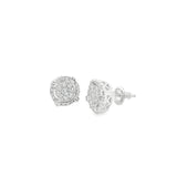 Boucles d'oreilles rondes cubiques en argent 925S - Gaby