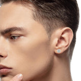 Boucles d'oreilles rondes cubiques en argent 925S - Gaby