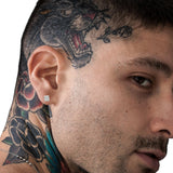 Boucles d'oreilles à tige carrées en argent 925S - Dave