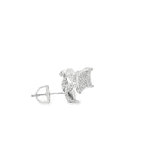 Boucles d'oreilles à tige carrées en argent 925S - Ady