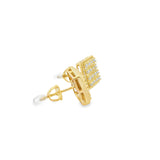 Boucles d'oreilles à tige carrées en argent 925S avec zircone cubique - Ali