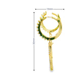 Boucles d'oreilles créoles en argent 925S avec croix GP