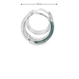 Boucles d'oreilles créoles en argent 925S et zircone - Stacy