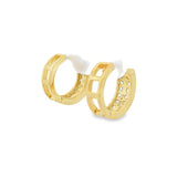 Boucles d'oreilles créoles en argent 925S et zircone GP - Stacy GP