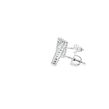 Boucles d'oreilles à tige carrées en argent 925S - Cypril