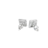 Boucles d'oreilles à tige carrées en argent 925S - Cypril