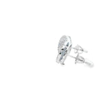 Boucles d'oreilles rondes en argent 925S avec zircones cubiques - Labril